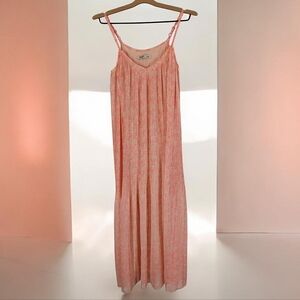 Old Navy Pink Floral Pleated Cami Maxi Dress XS